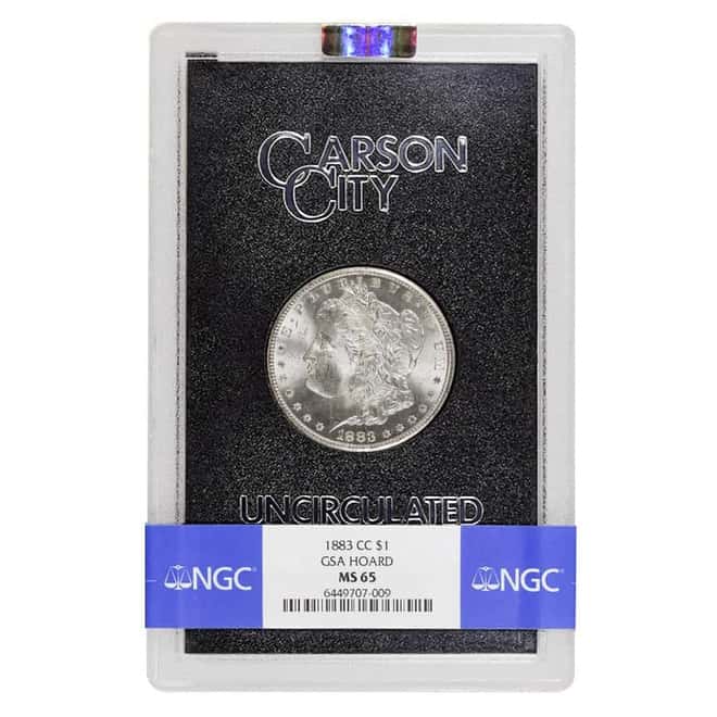1883-CC Morgan Silver Dollar $1 NGC MS 65 GSA