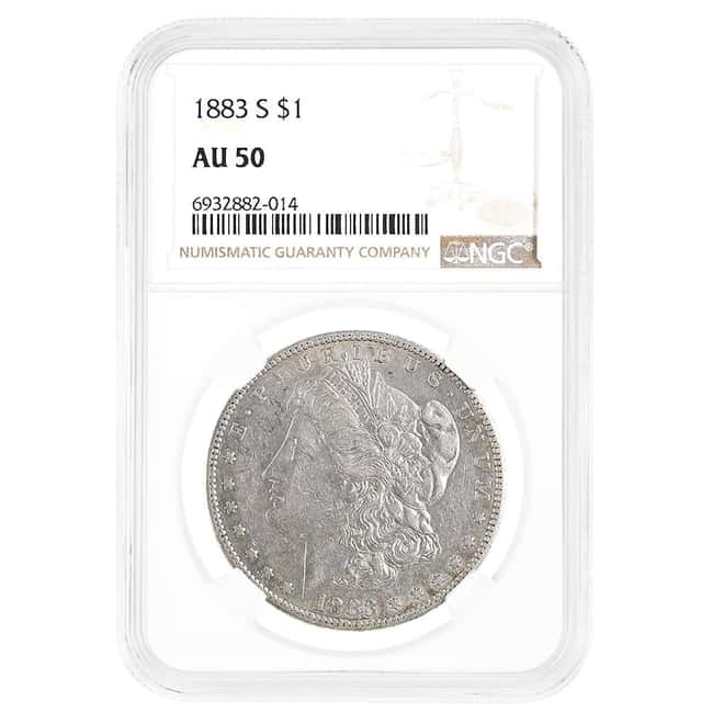 1883-S Morgan Silver Dollar $1 NGC AU 50