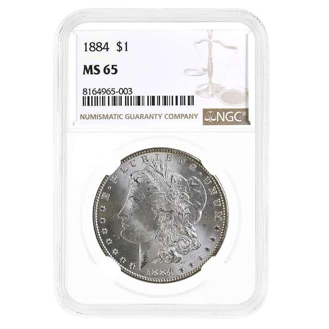 1884 Morgan Silver Dollar $1 NGC MS 65
