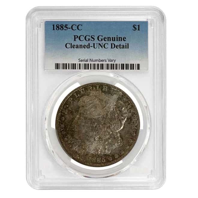 1885-CC Morgan Silver Dollar $1 PCGS UNC Detail