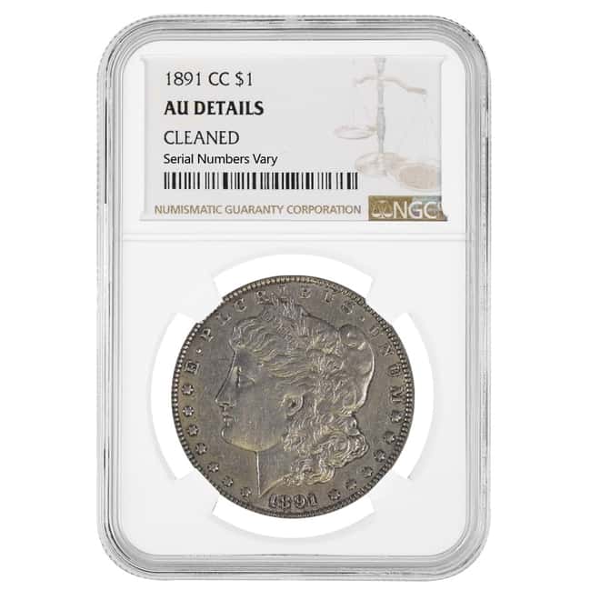 1891-CC Morgan Silver Dollar $1 NGC AU Details