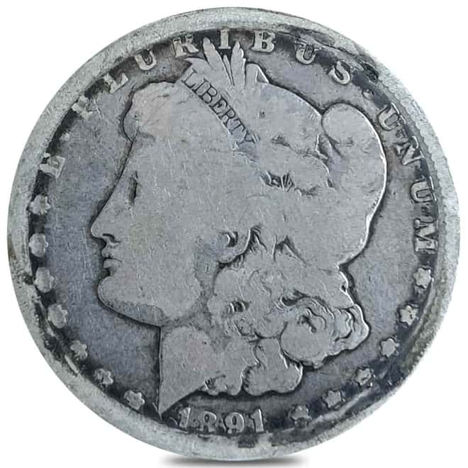 1891-CC Morgan Silver Dollar $1 Cull