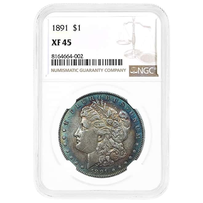 1891 Morgan Silver Dollar $1 NGC XF 45 (Toned)