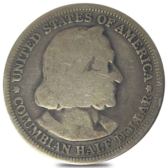 1892/93 Columbian Expo Half Dollar 90% Silver Commem Circ