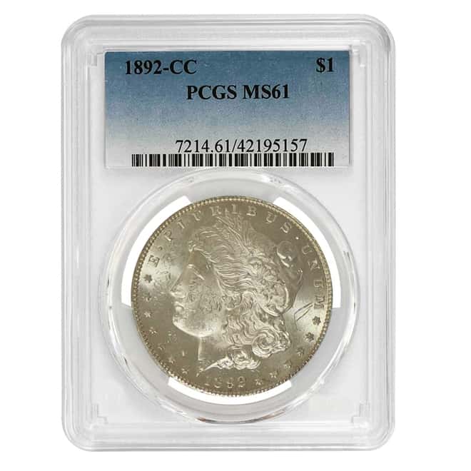 1892-CC Morgan Silver Dollar $1 PCGS MS 61