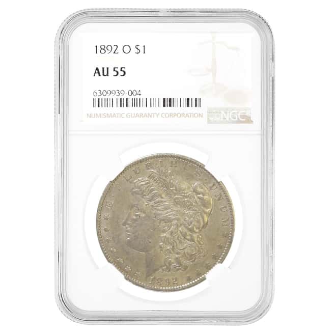 1892 O Morgan Silver Dollar $1 NGC AU 55