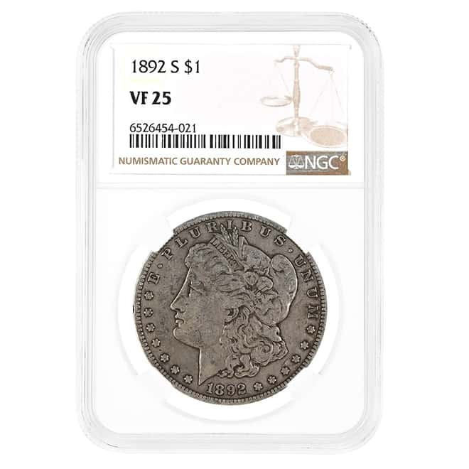1892-S Morgan Silver Dollar $1 NGC VF 25