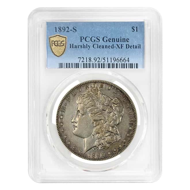 1892-S Morgan Silver Dollar $1 PCGS XF Detail