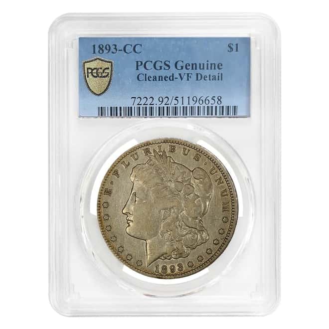 1893-CC Morgan Silver Dollar $1 PCGS VF Detail