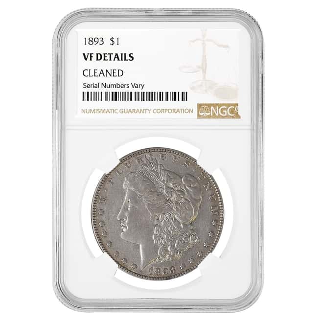 1893 Morgan Silver Dollar $1 NGC VF Details