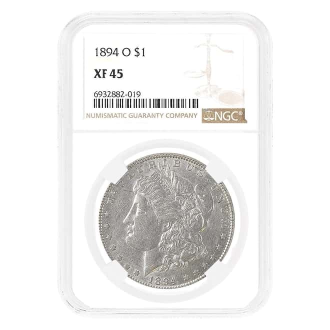 1894-O Morgan Silver Dollar $1 NGC XF 45