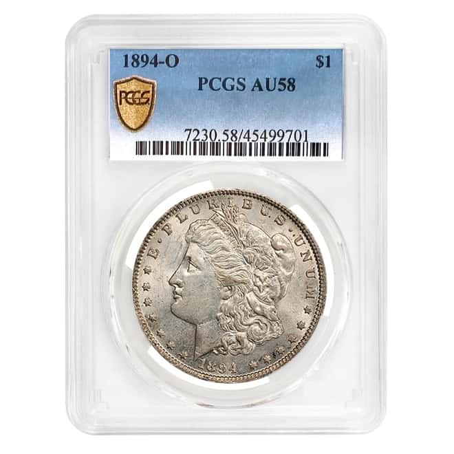 1894 O Morgan Silver Dollar $1 PCGS AU 58