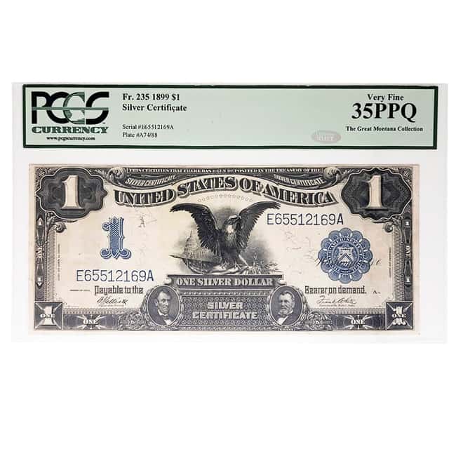 1899 $1 Silver Certificate Black Eagle Fr. 235 PCGS VF 35 PPQ