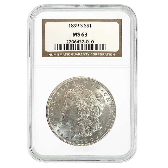 1899-S Morgan Silver Dollar $1 NGC MS 63