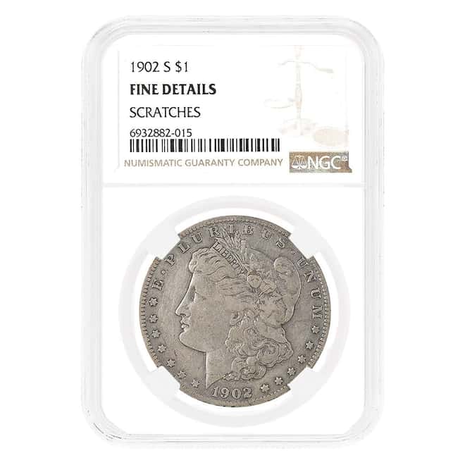 1902-S Morgan Silver Dollar $1 NGC Fine Details