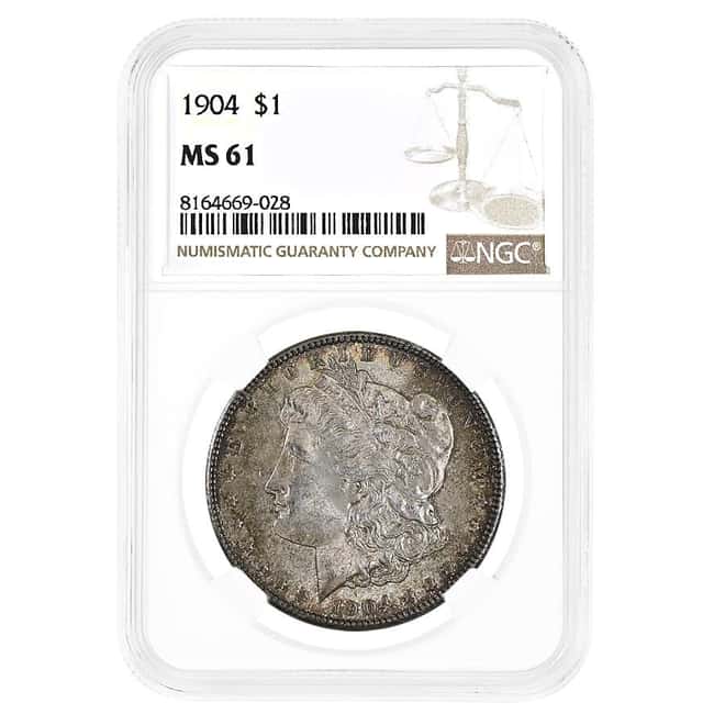 1904 Morgan Silver Dollar $1 NGC MS 61
