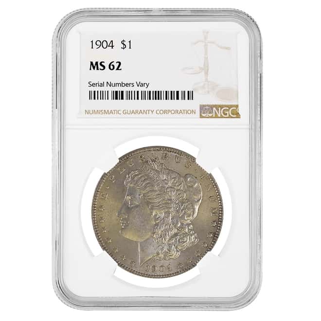 1904 Morgan Silver Dollar $1 NGC MS 62