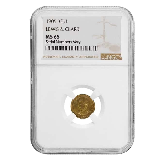 1905 Lewis & Clark Gold $1 Commemorative Coin NGC MS 65