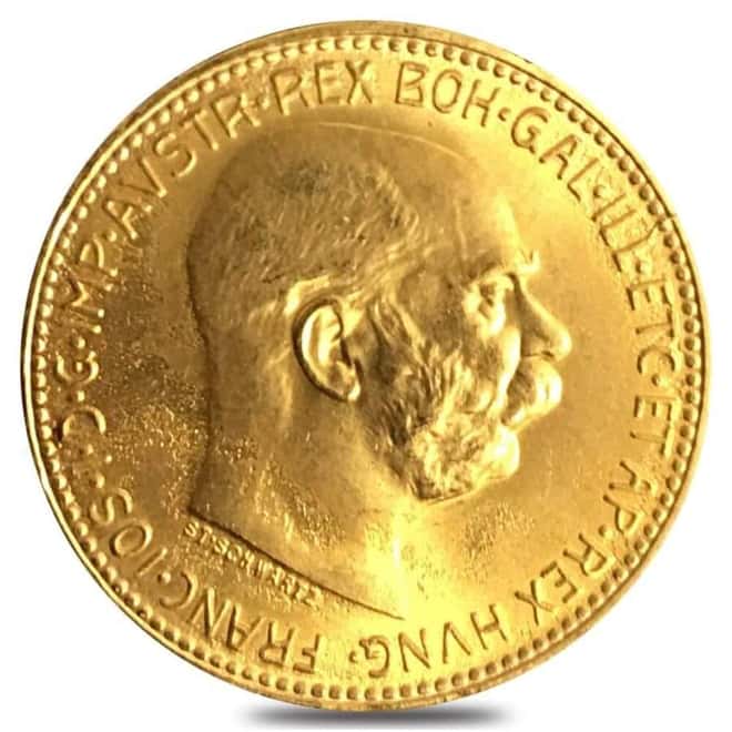 1915 Austria Gold 20 Coronas AGW .196 oz AU/BU (Restrike)
