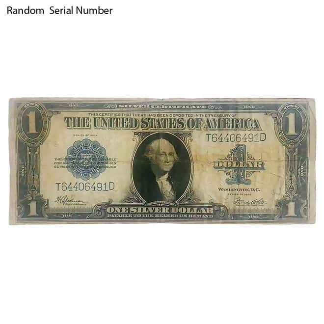 1923 $1 Silver Certificate Currency Horse Blanket Note Avg Circ