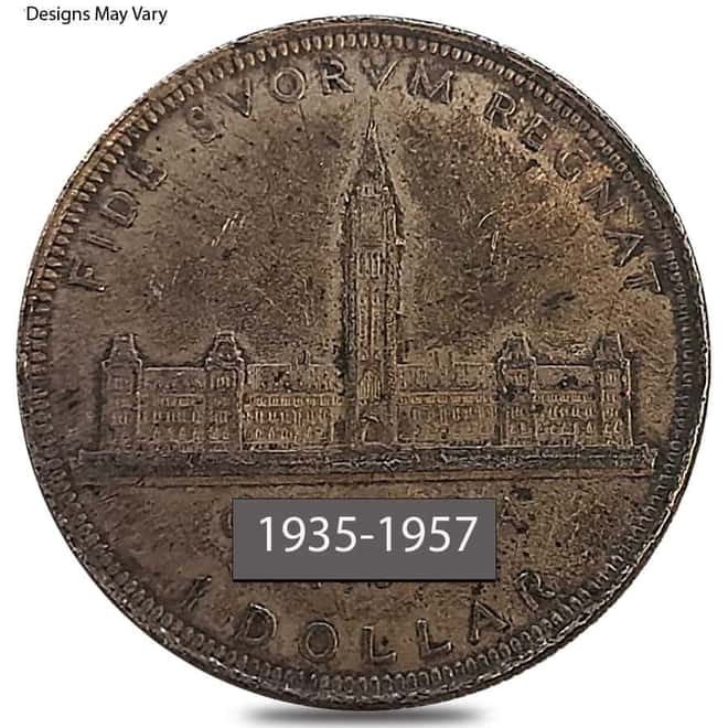 1935-1957 Canada Silver Dollar Avg Circ (.800 Fine)