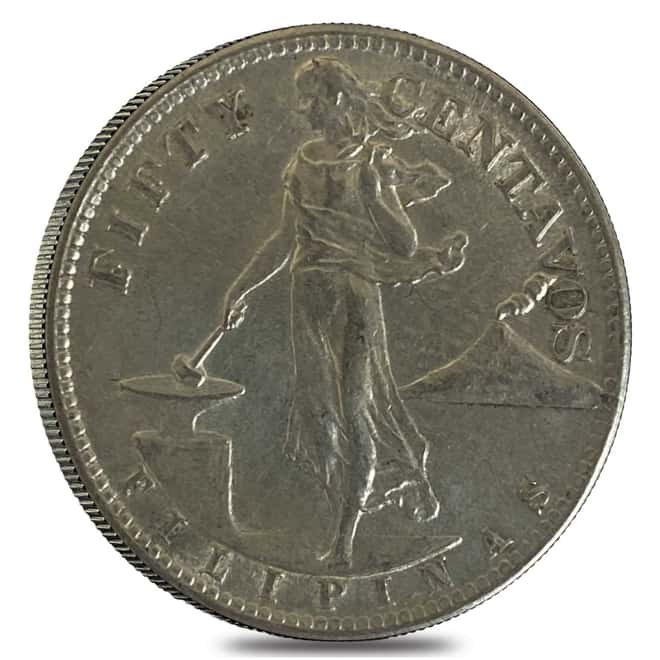 1944-1945 Philippines 50 Centavos 75% Silver Coin Circ (Random Year)