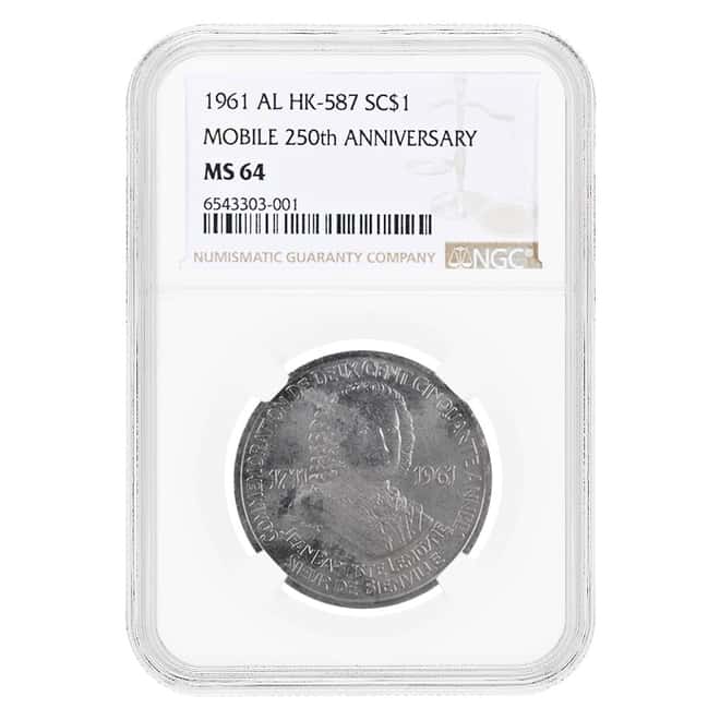 1961 HK-587 Mobile Alabama Silver So Called Dollar NGC MS 64