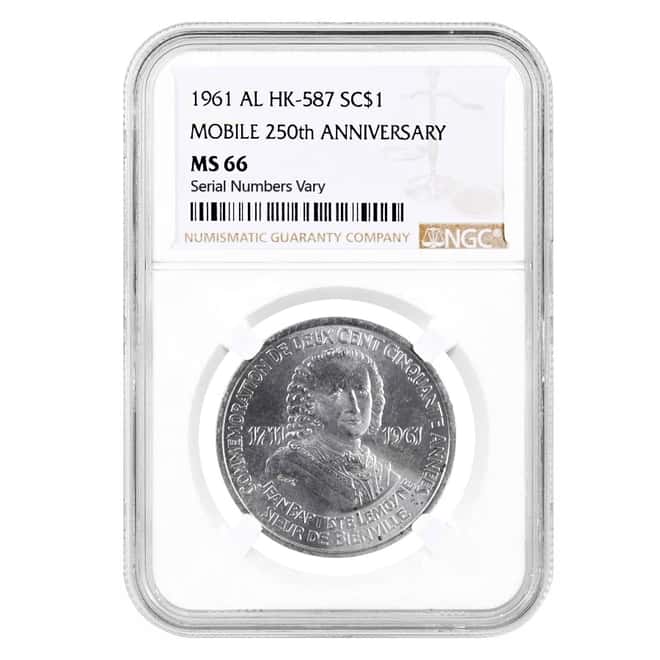 1961 HK-587 Mobile Alabama Silver So Called Dollar NGC MS 66