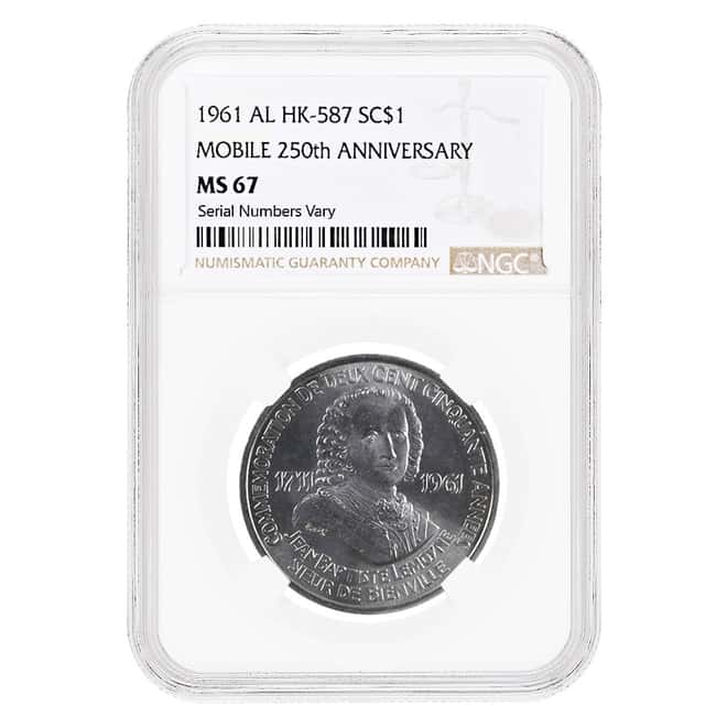 1961 HK-587 Mobile Alabama Silver So Called Dollar NGC MS 67