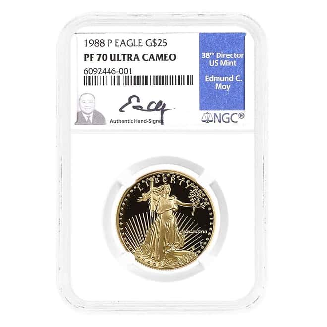 1988-P 1/2 oz $25 Proof Gold American Eagle NGC PF 70 UCAM (Moy)
