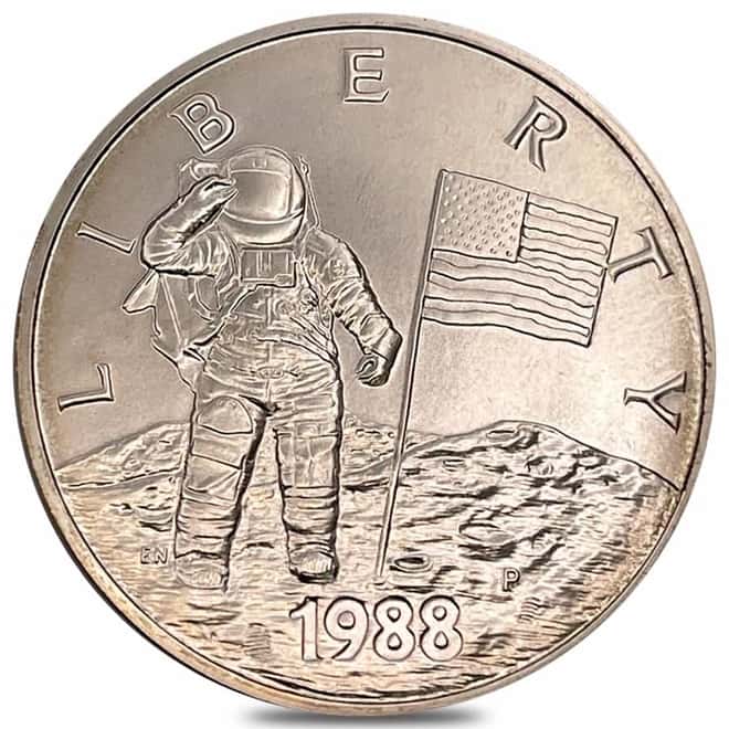 1988-P US Mint 26.7 gram Young Astronauts Silver Medal .900 Fine (w/Box & COA)