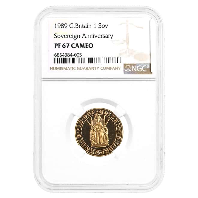 1989 Great Britain Proof Gold Sovereign NGC PF 67 CAM