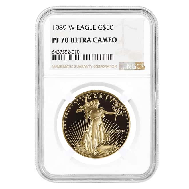 1989 W 1 oz $50 Proof Gold American Eagle NGC PF 70 UCAM