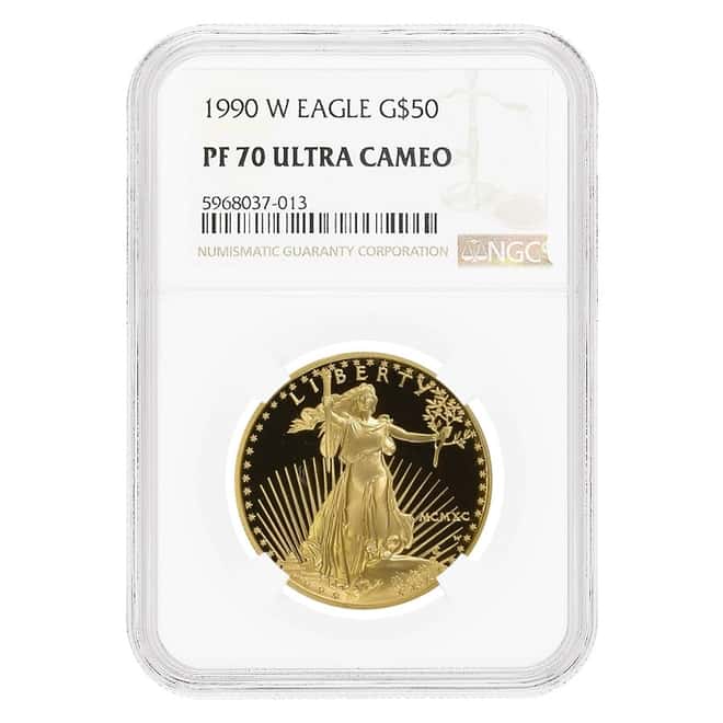 1990 W 1 oz $50 Proof Gold American Eagle NGC PF 70 UCAM