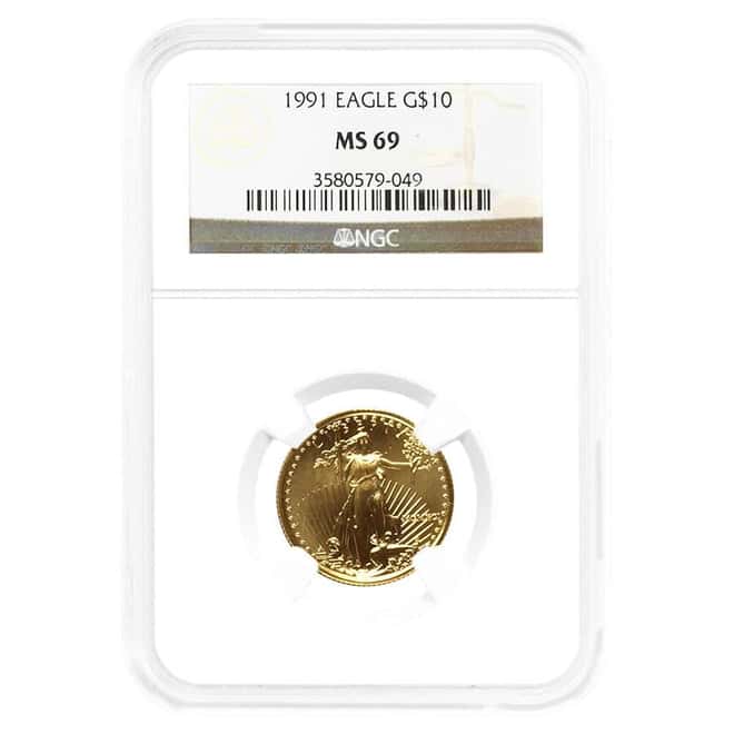 1991 1/4 oz $10 Gold American Eagle NGC MS 69
