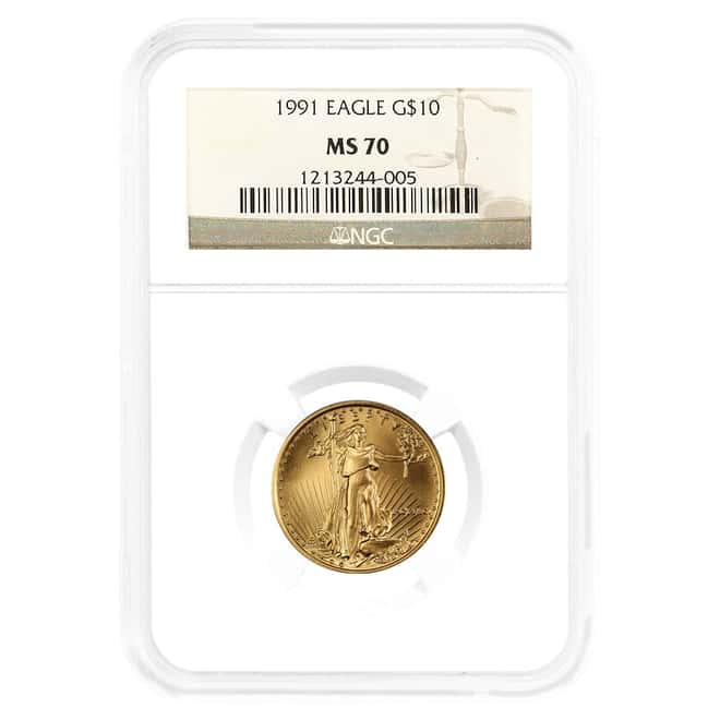 1991 1/4 oz Gold American Eagle NGC MS 70