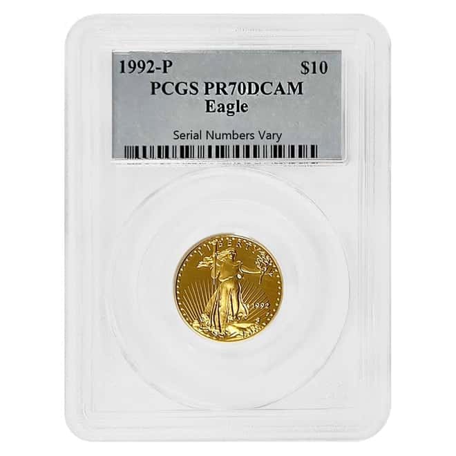 1992-P 1/4 oz $10 Proof Gold American Eagle PCGS PF 70 DCAM