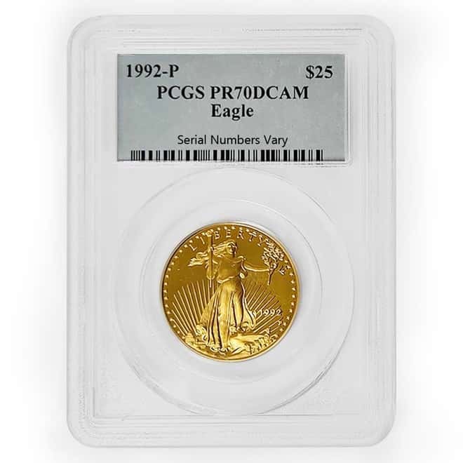 1992-P 1/2 oz $25 Proof Gold American Eagle PCGS PF 70 DCAM