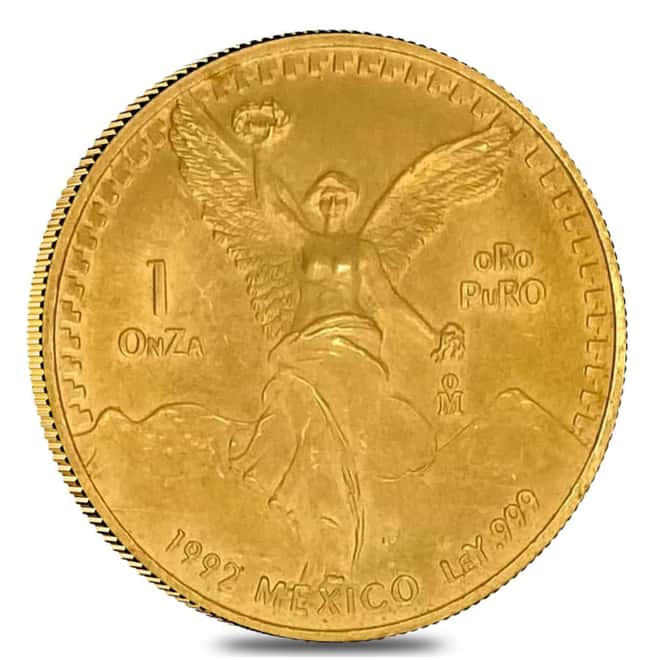 1992 1 oz Mexican Gold Libertad Coin .999 Fine BU