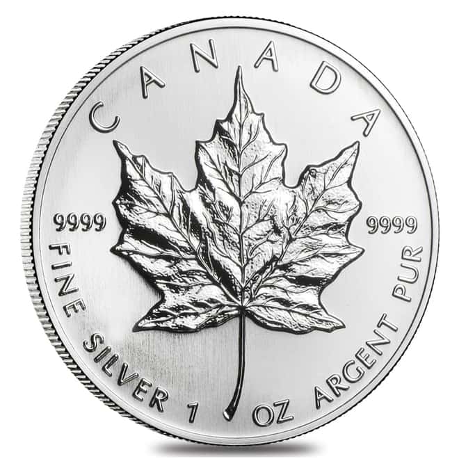 1993 1 oz Canadian Silver Maple Leaf .9999 Fine $5 Coin BU