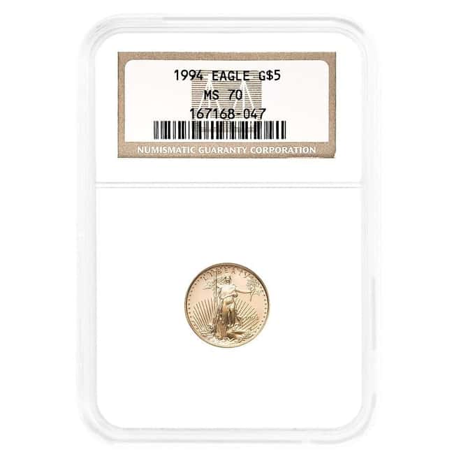 1994 1/10 oz $5 Gold American Eagle NGC MS 70
