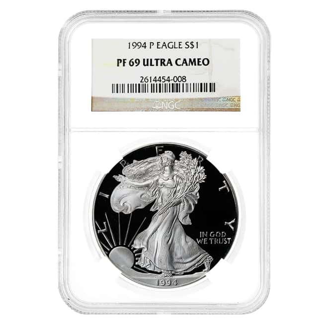 1994-P 1 oz Proof Silver American Eagle NGC PF 69 UCAM