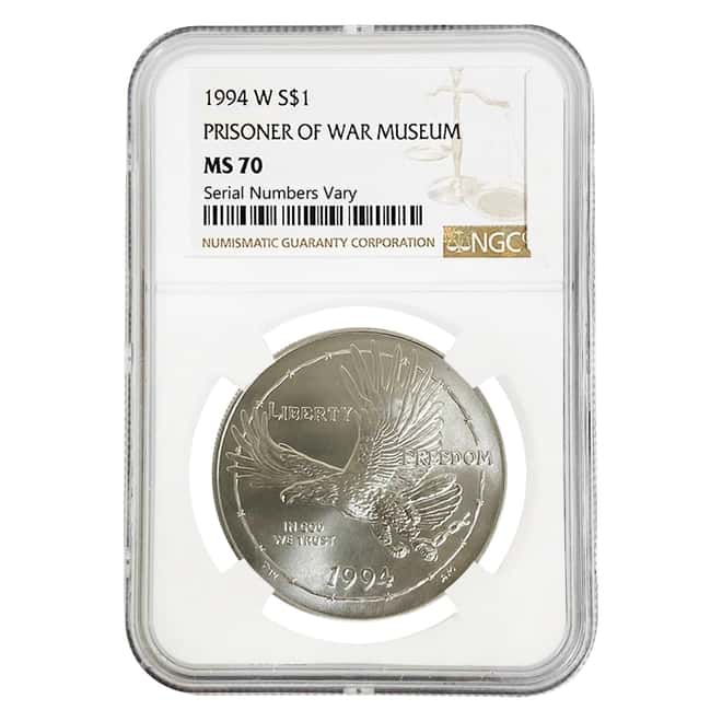 1994 W Prisoner of War $1 Silver Dollar Commemorative NGC MS 70
