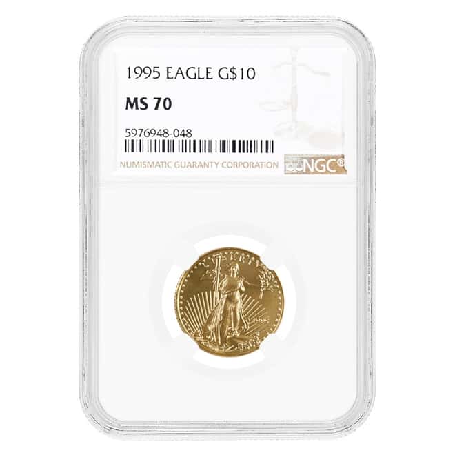 1995 1/4 oz $10 Gold American Eagle NGC MS 70