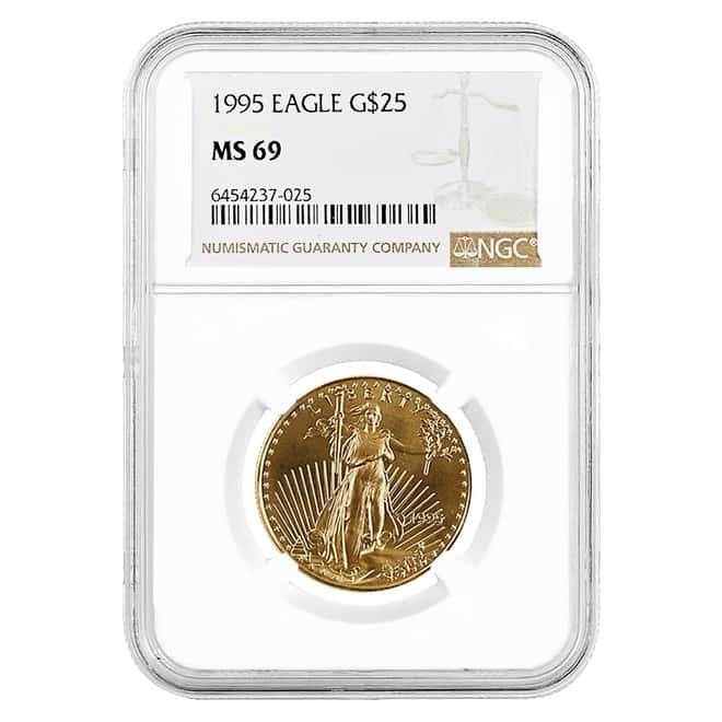1995 1/2 oz Gold American Eagle NGC MS 69