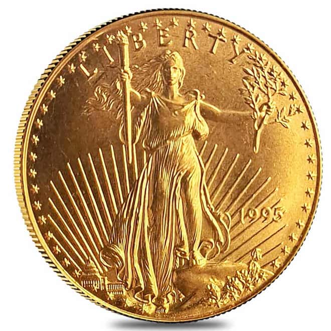 1995 1/2 oz Gold American Eagle $25 Coin Scruffy