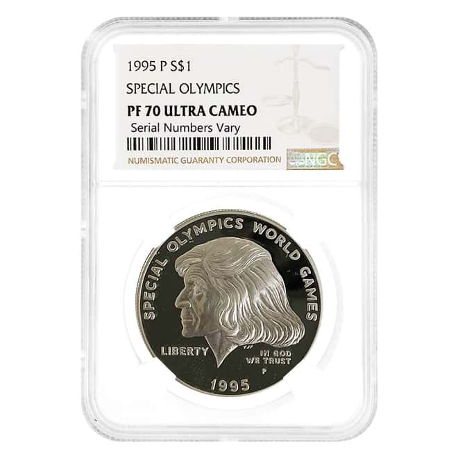 1995 P Special Olympics $1 Silver Dollar Commemorative NGC PF 70 UCAM