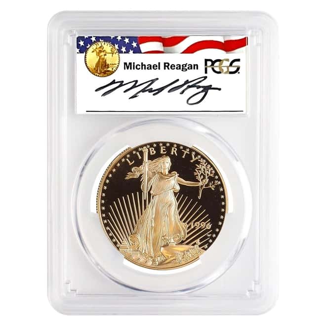 1996 W 1 oz $50 Proof Gold American Eagle PCGS PF 70 DCAM - Reagan Legacy Series