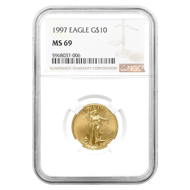 1997 1/4 oz $10 Gold American Eagle NGC MS 69