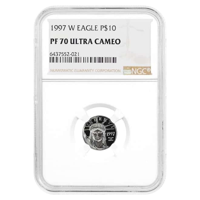 1997 W 1/10 oz $10 Platinum American Eagle Proof Coin NGC PF 70 UCAM